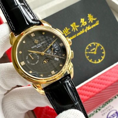   PATEK PHILIPPE  Complex Function Timing  9100  Automatic Movement Black  42mm Watch